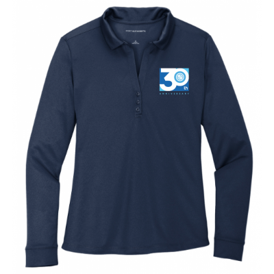 Women's 30th Anniversary Navy LS Polo
