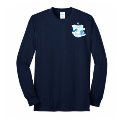 Cotton NI Doing Good Navy LS