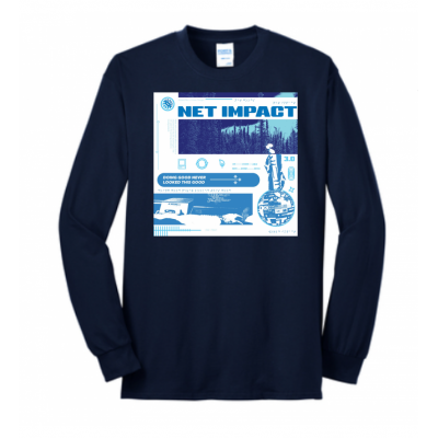 Cotton NI Square Navy LS
