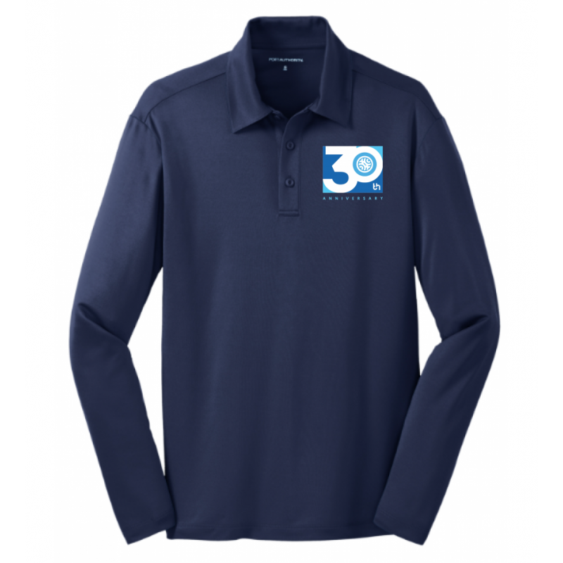 Men's 30th Anniversary Navy LS Polo