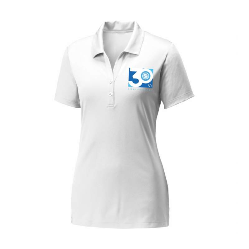 30th Anniversary Women's White Polo